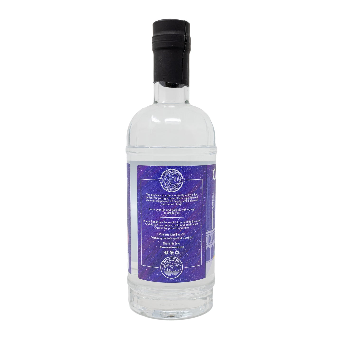 Cumbria Distilling Co Carlisle Gin - Handcrafted Dry Gin - 2 Sizes