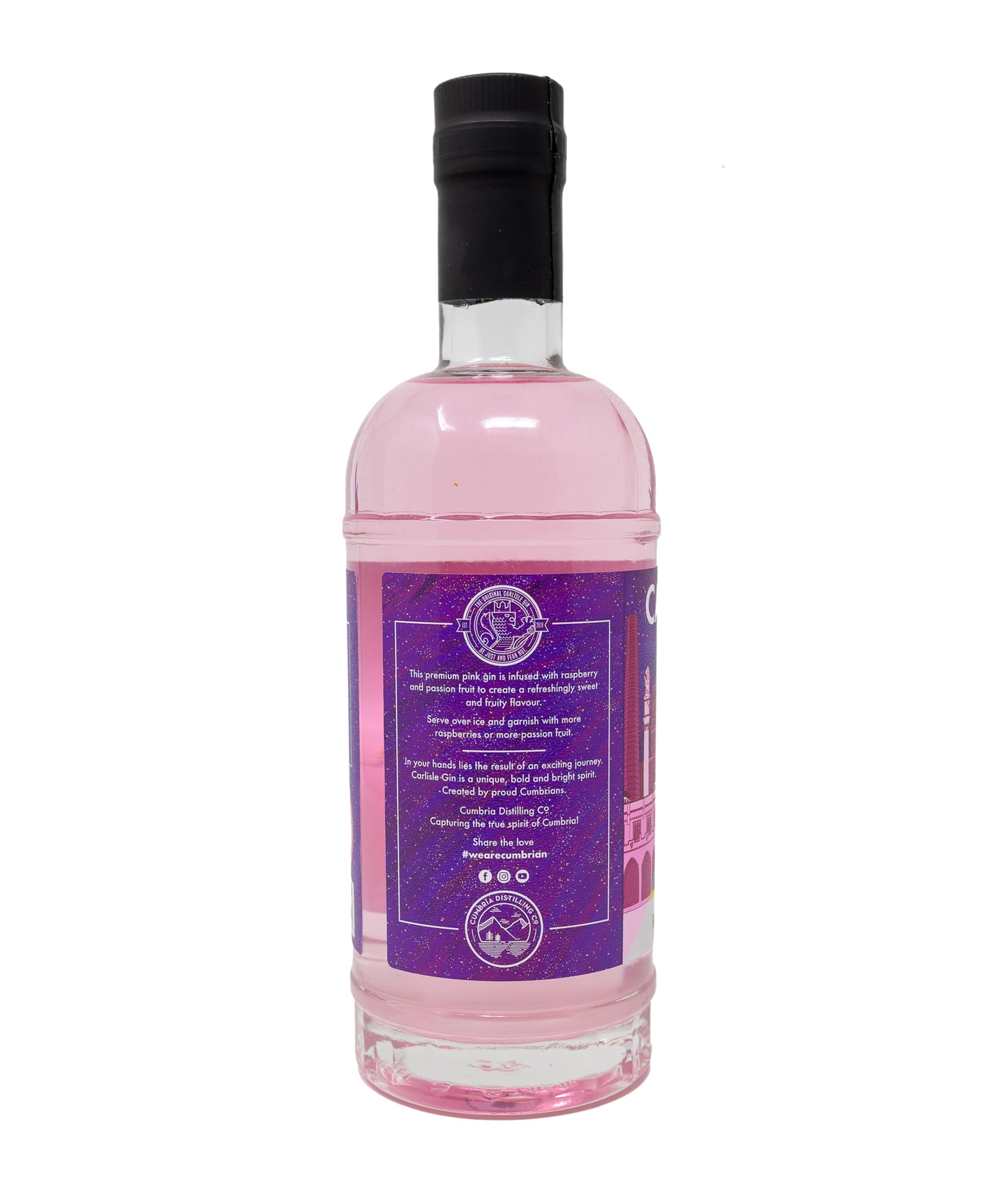 Cumbria Distilling Co - Carlisle Gin - Raspberry & Passionfruit Gin - 2 Sizes