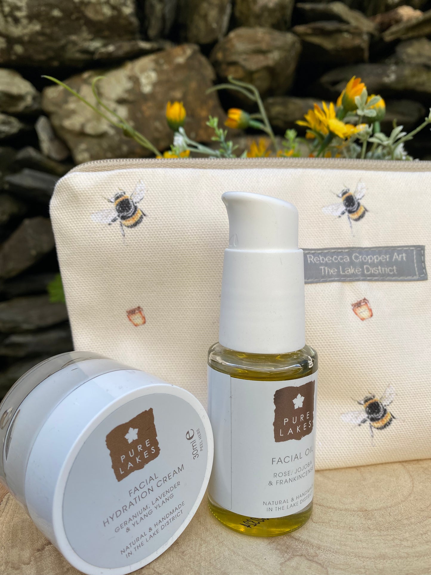 Rebecca Cropper Honey Bee Cosmetic Bag