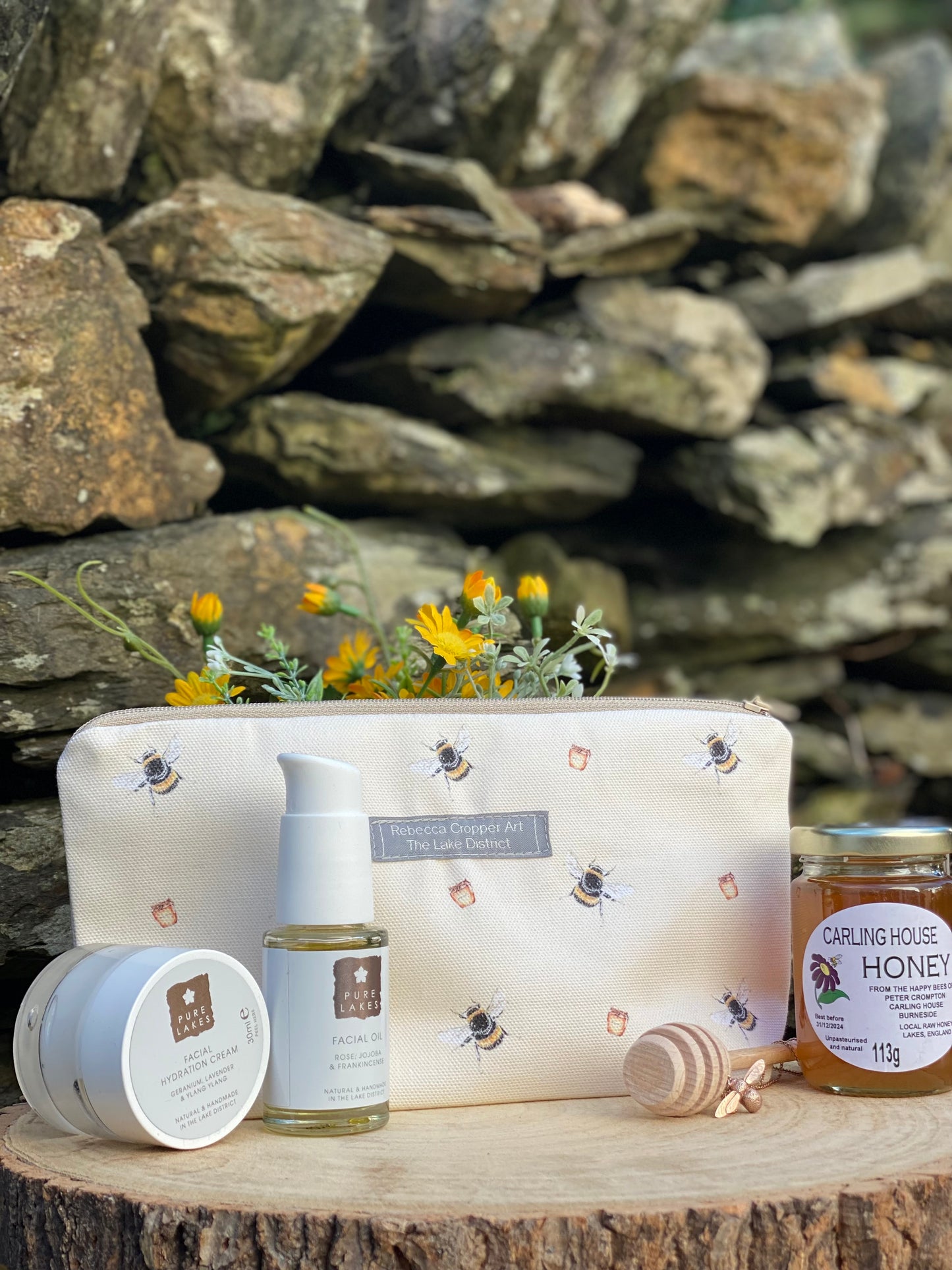 Rebecca Cropper Honey Bee Cosmetic Bag