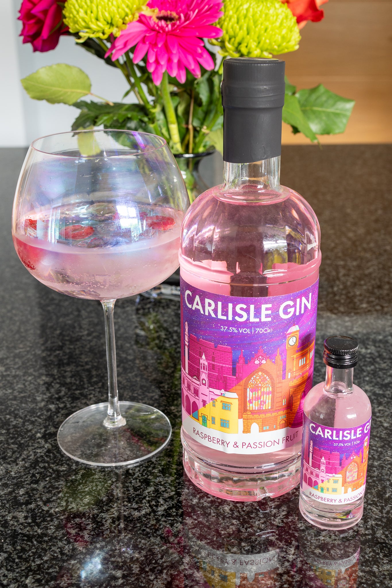 Cumbria Distilling Co - Carlisle Gin - Raspberry & Passionfruit Gin - 2 Sizes