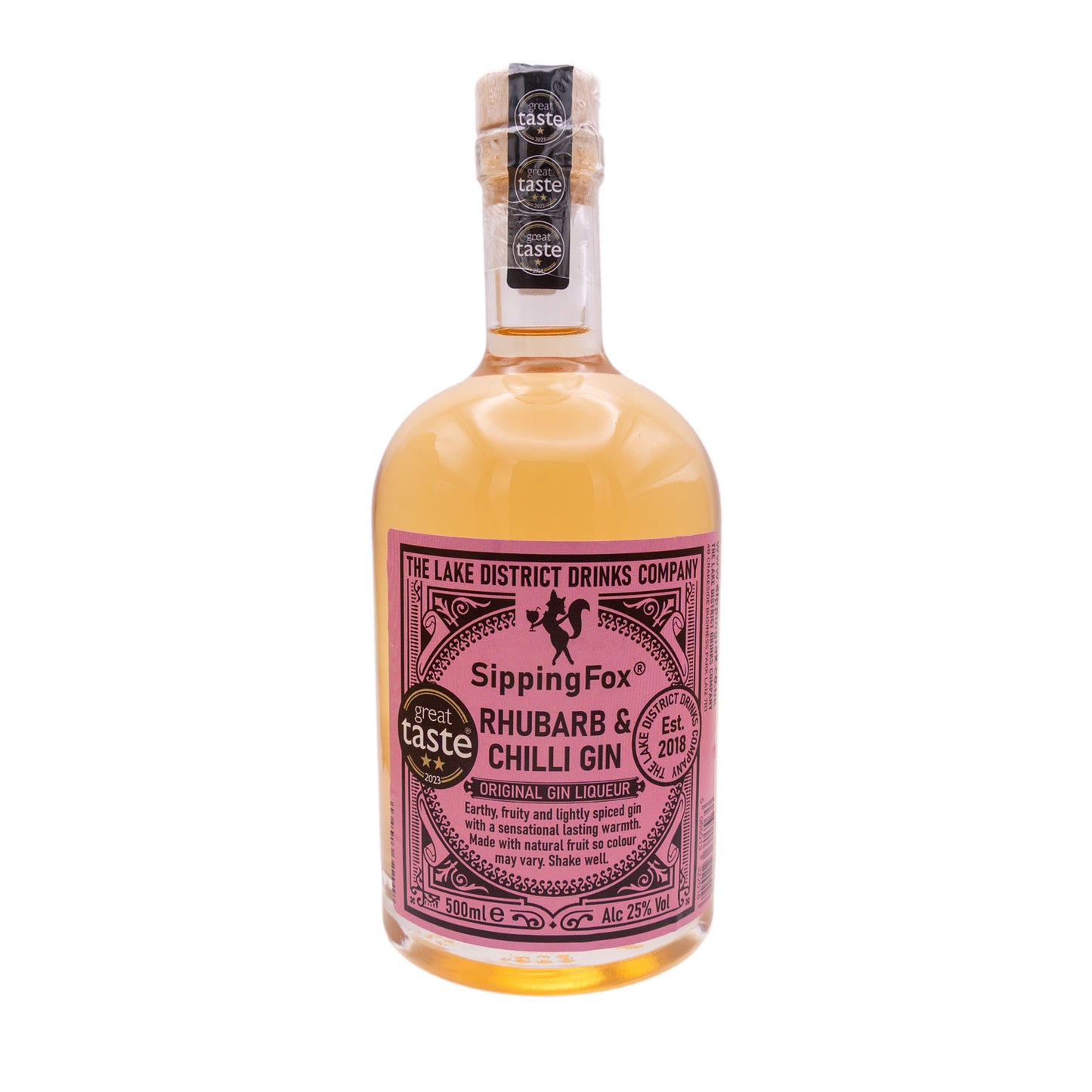 SippingFox Rhubarb and Chilli Gin Liqueur