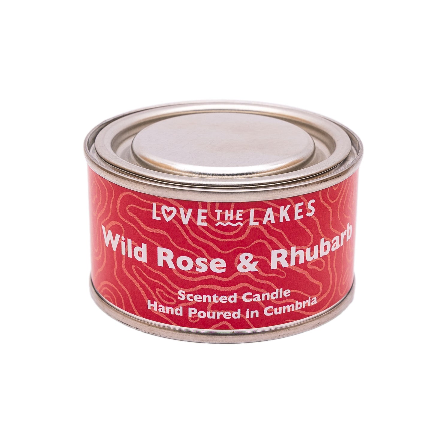 Love the Lakes Wild Rose & Rhubarb Candle Tin - Available in Two Sizes