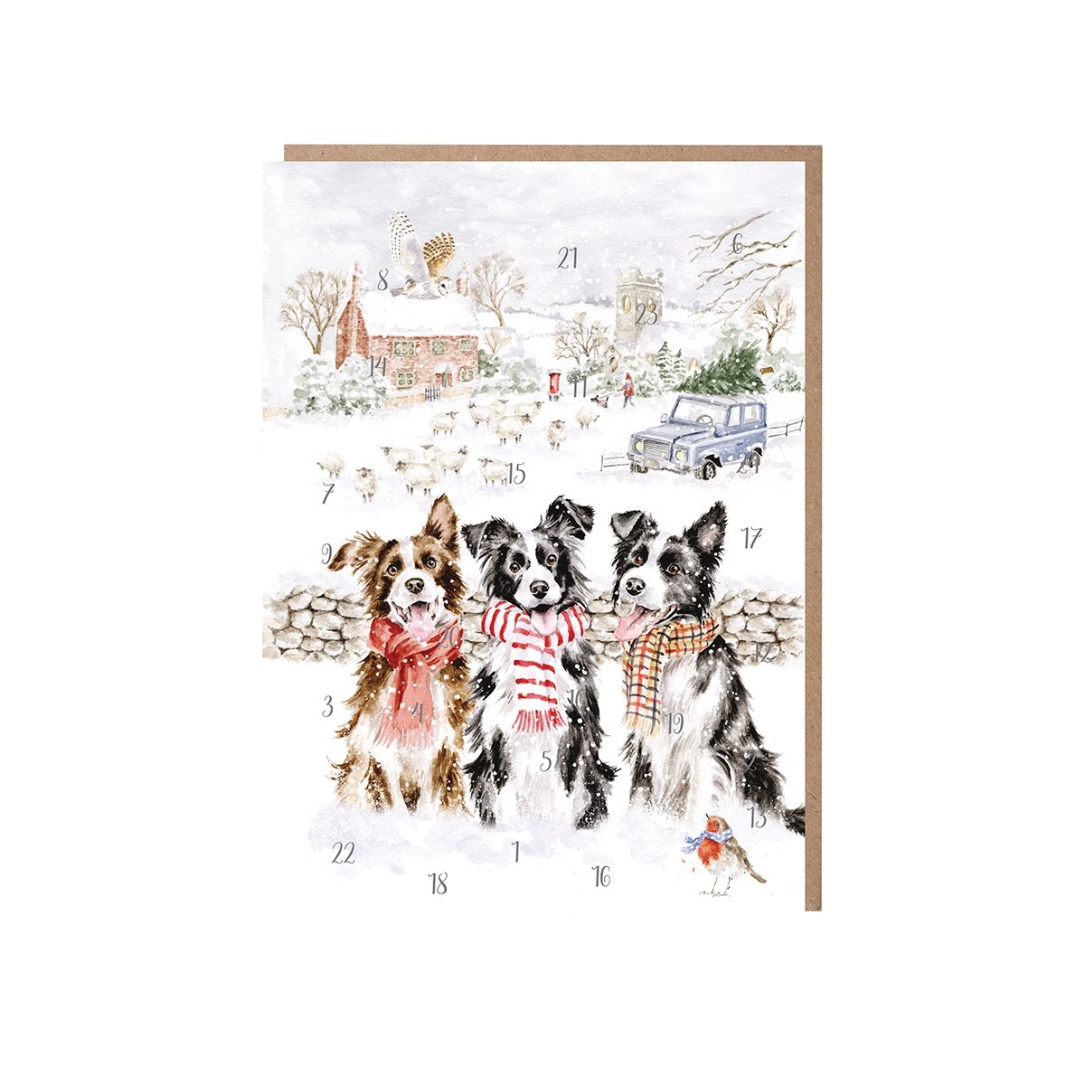 While Shepherds Watched A5 Advent Card