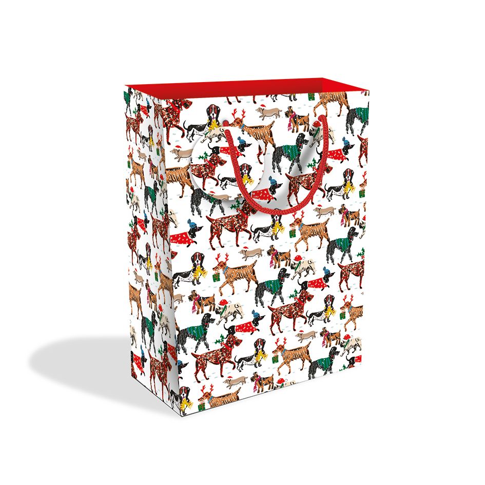 Winter Walkies Large Christmas Gift Bag