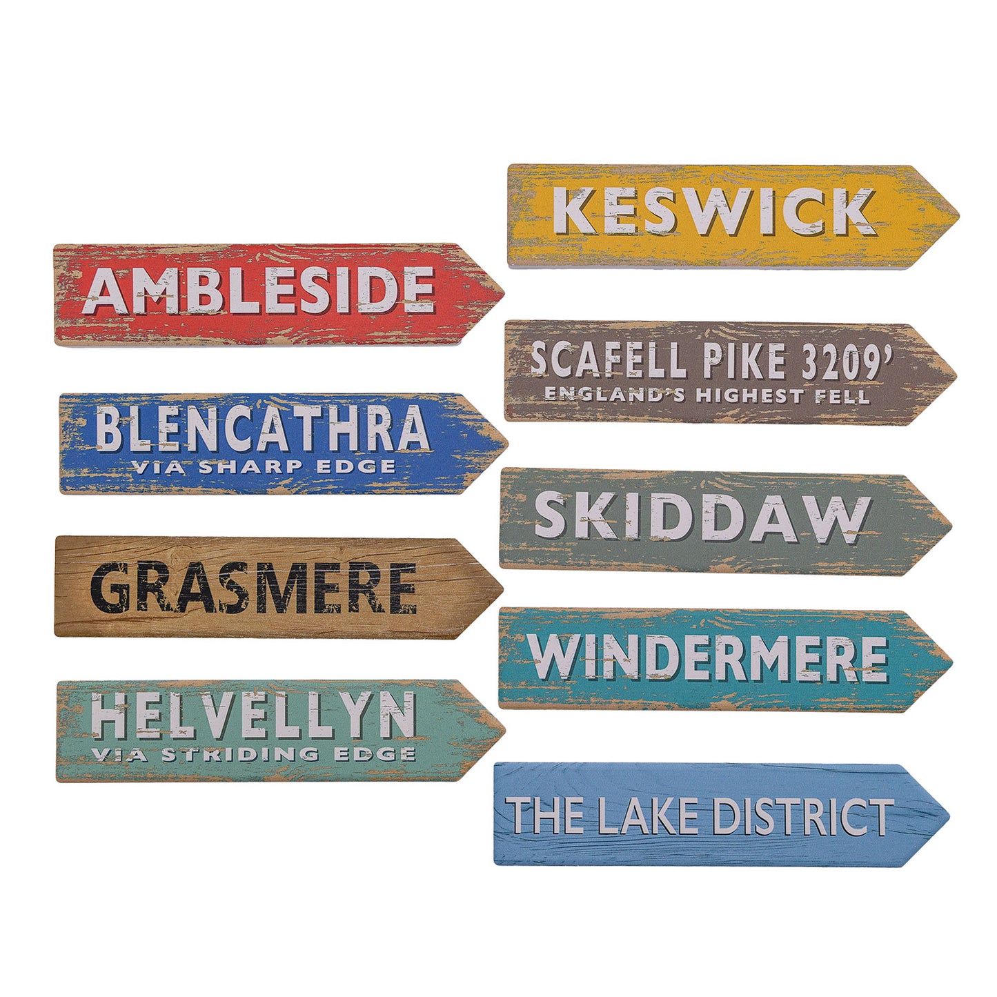 Love the Lakes 'Lake District Icons' Ceramic Direction Magnets