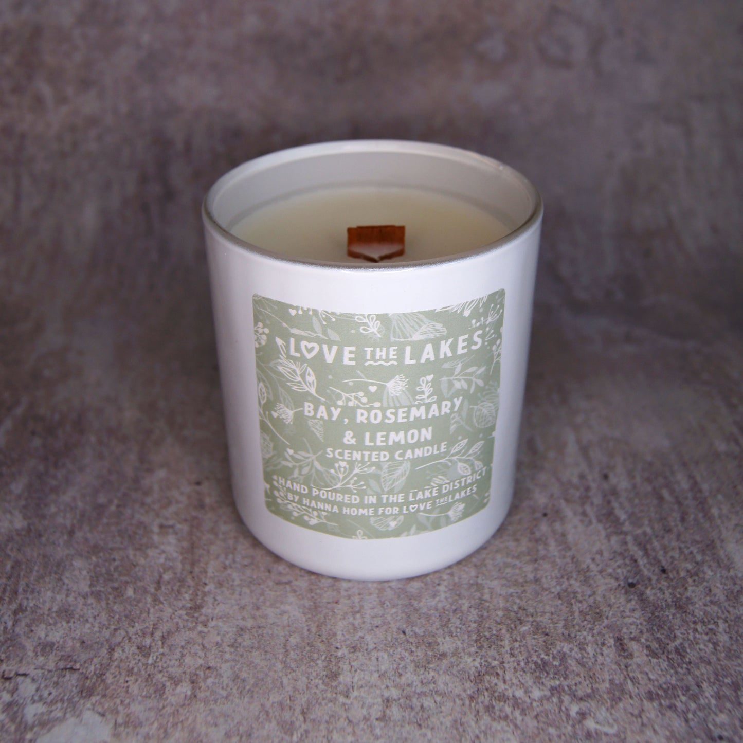 Bay, Rosemary & Lemon Scented Soy Wax Candle Jar