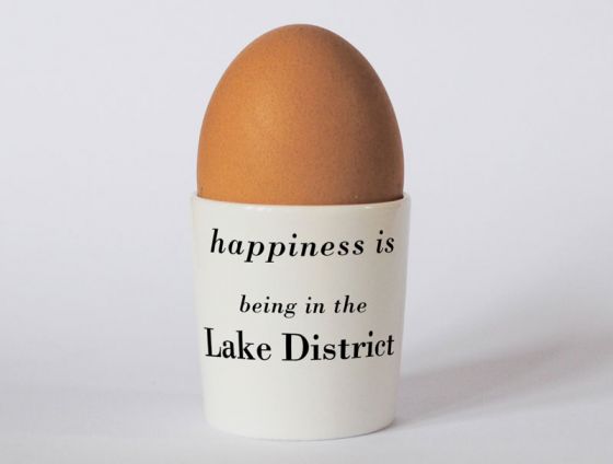 Happiness Is Being In The Lake District Sheep Egg Cup Blue