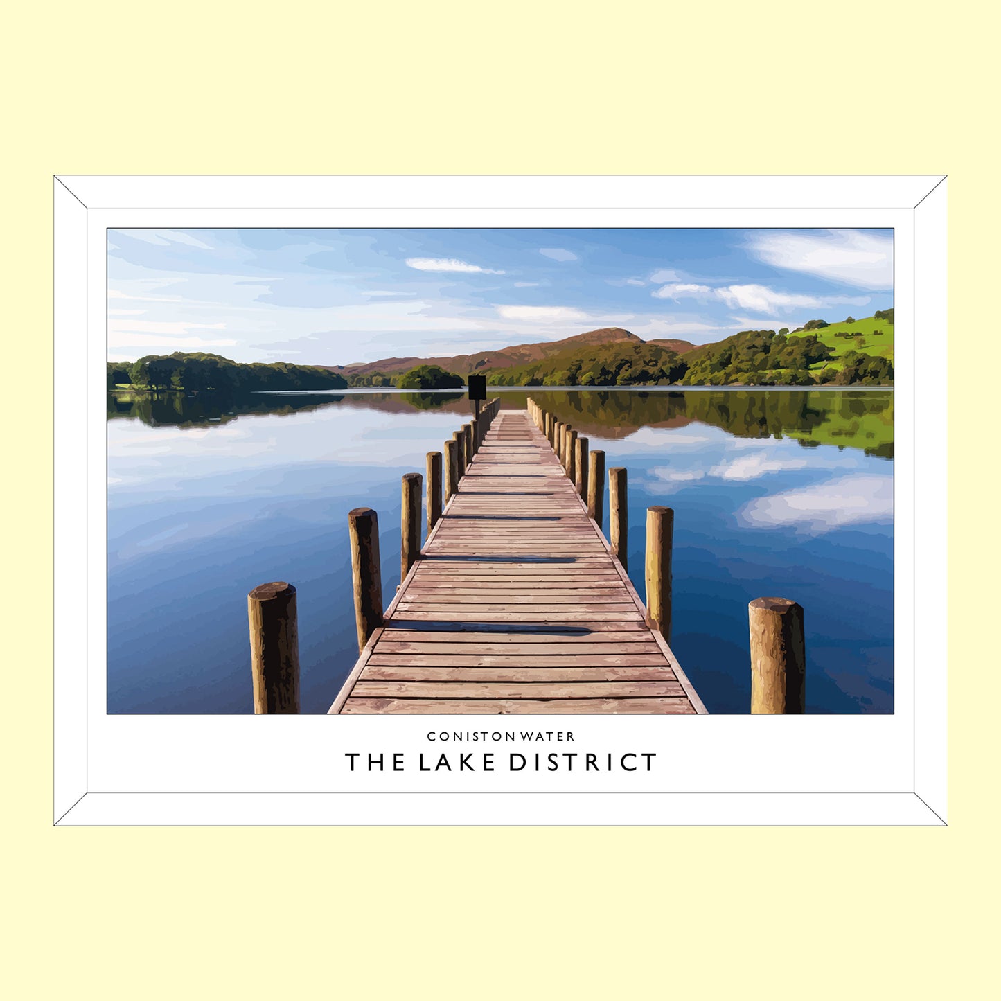Love the Lakes Coniston Jetty A3 Poster