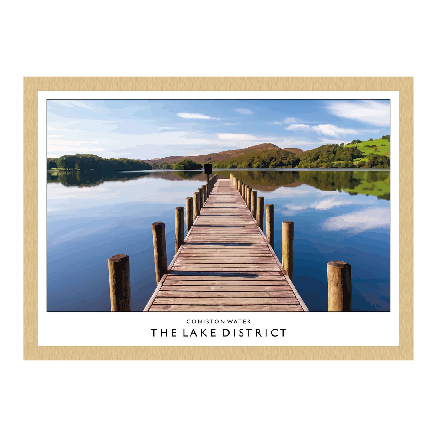 Love the Lakes Coniston Jetty A3 Poster
