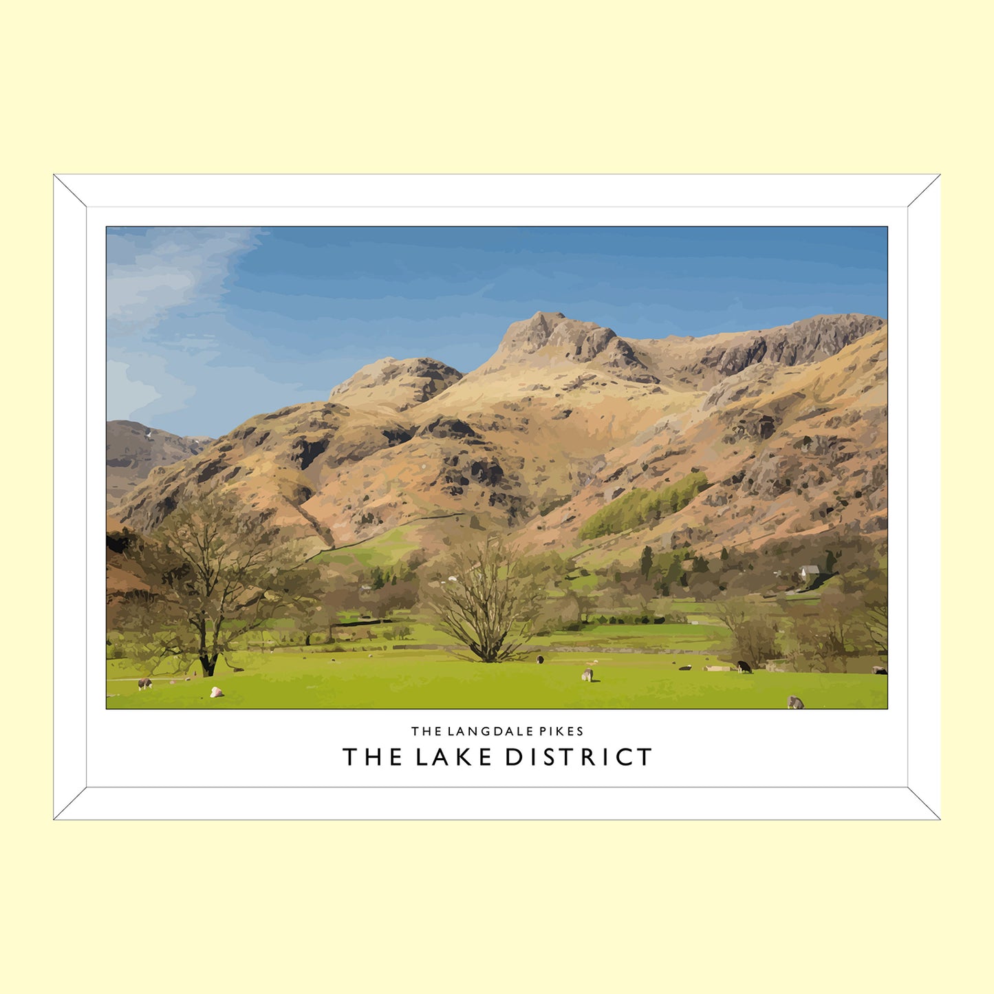 Love the Lakes Langdale Pikes A3 Poster