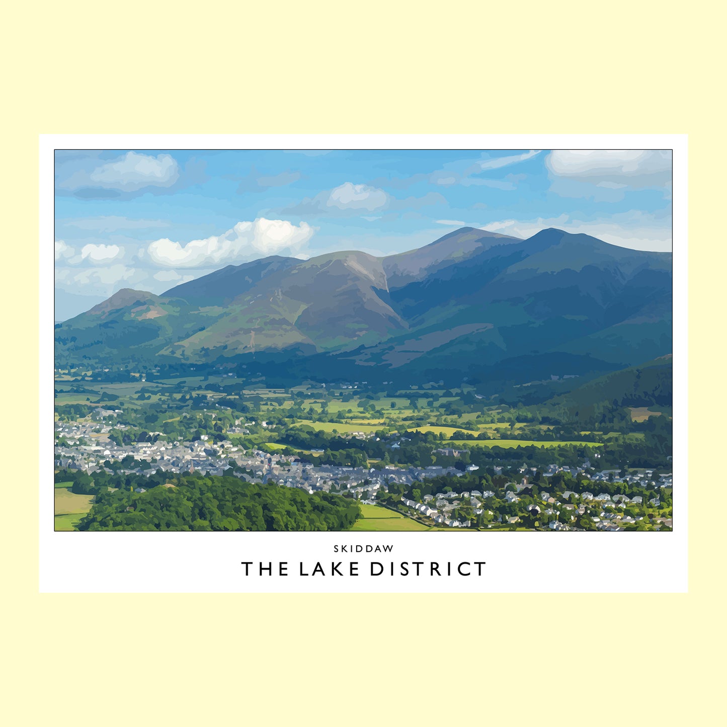 Love the Lakes Skiddaw A2 or A3 Poster
