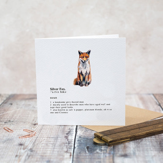 Toasted Crumpet Silver Fox Greeting Card