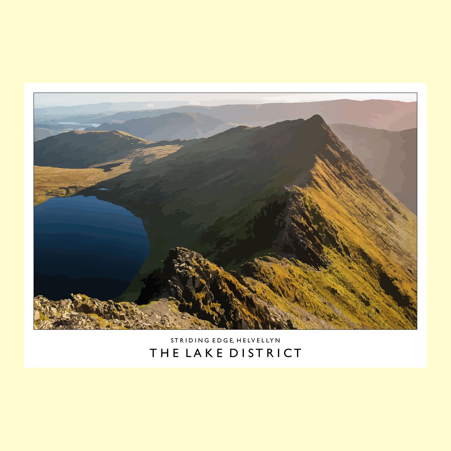 Love the Lakes Striding Edge A2 or A3 Poster