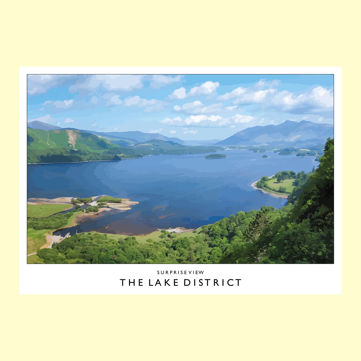 Love the Lakes Surprise View A3 Poster