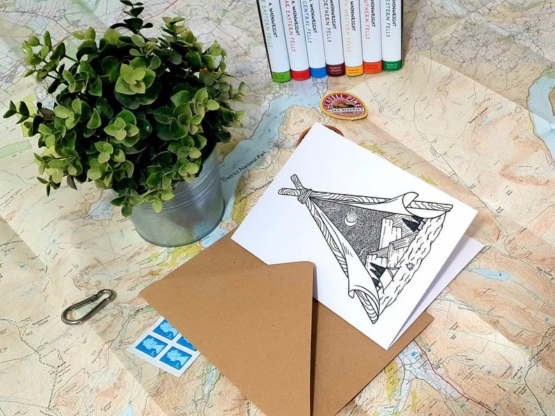 Wild & Wanderlust Adventure Tent Greetings Card