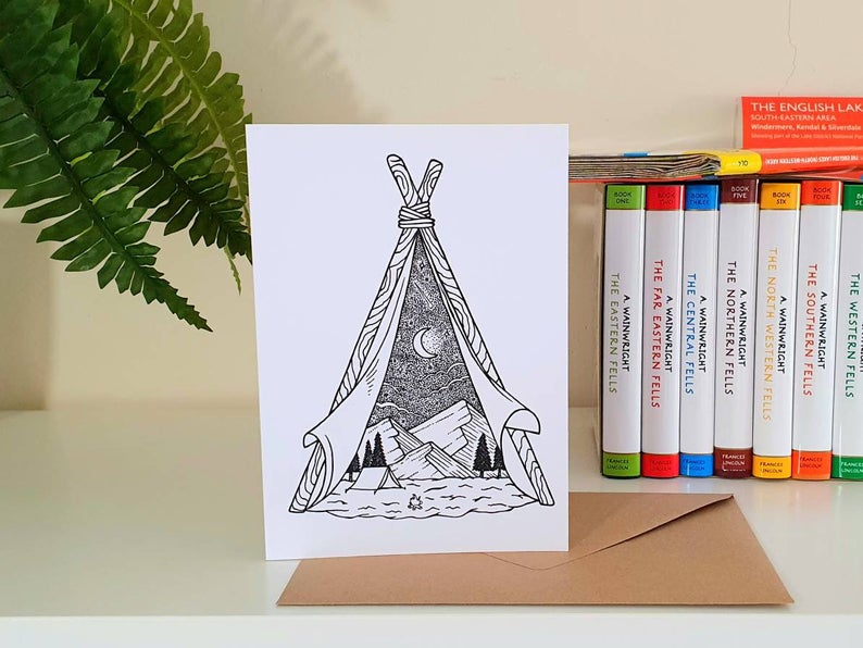 Wild & Wanderlust Adventure Tent Greetings Card