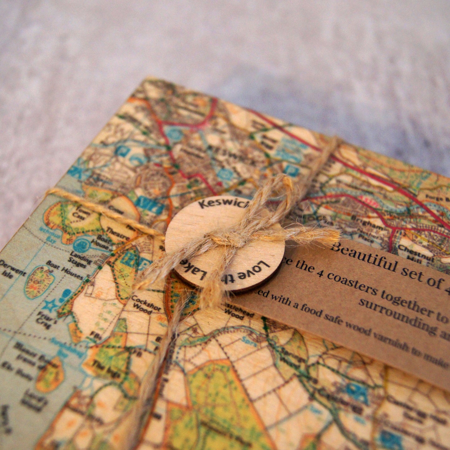 Keswick O.S Map Set of 4 Coasters