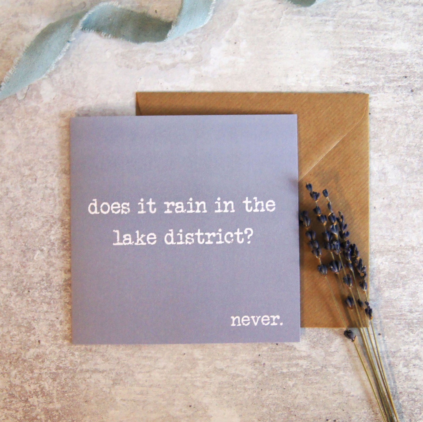 Dolly & Doug Rain In The Lake District Card