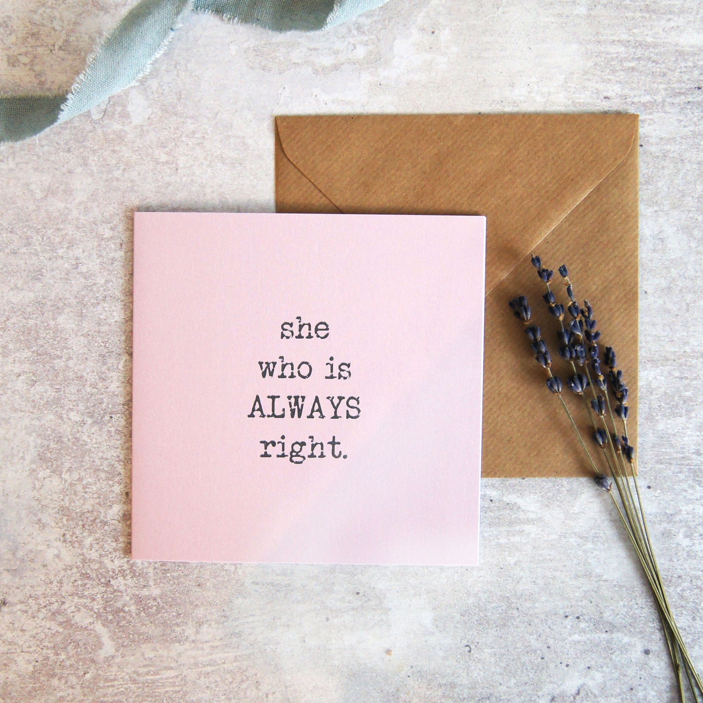 Dolly & Doug She Who Is Always Right Card