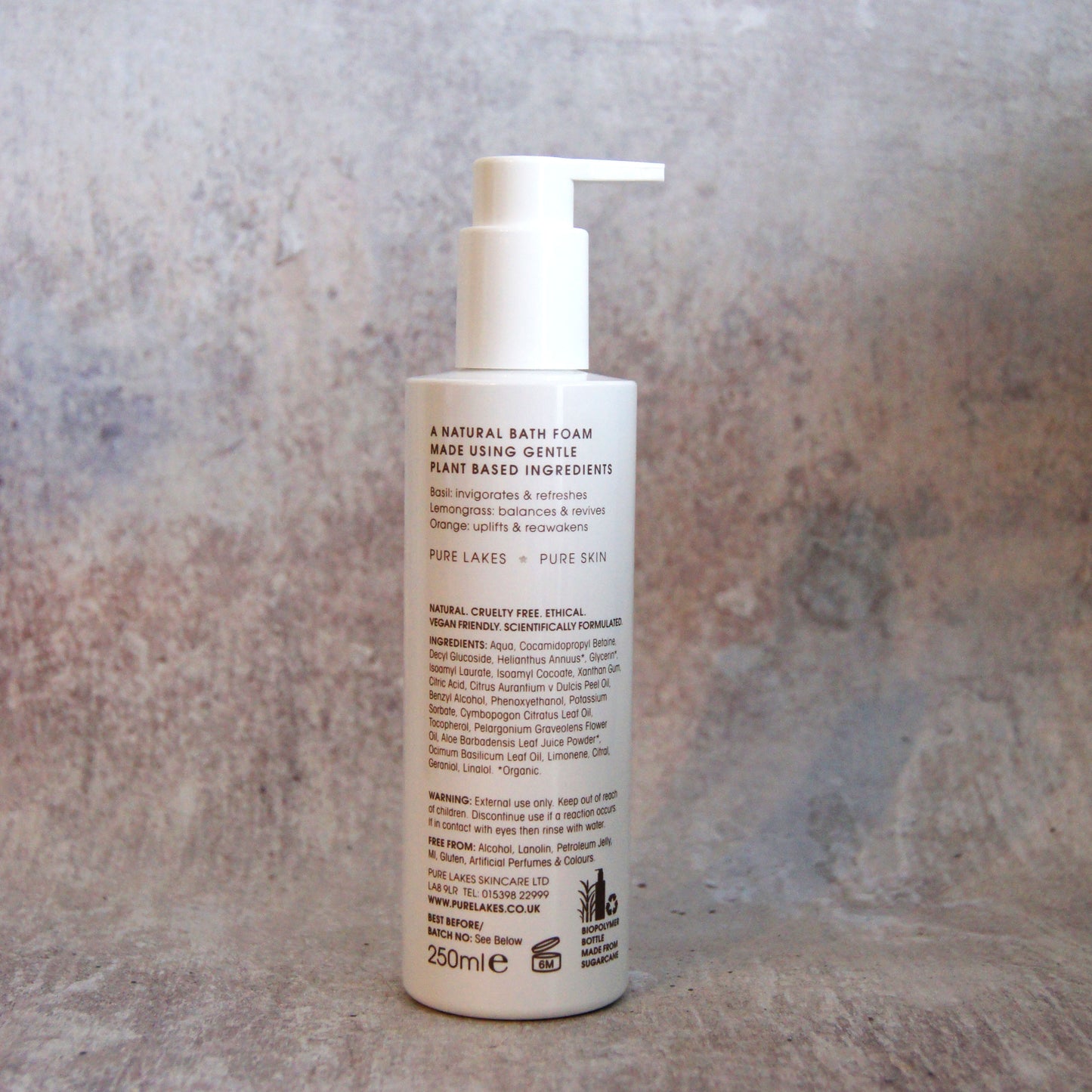 Pure Lakes Sweet Basil & Orange Silken Bath Foam