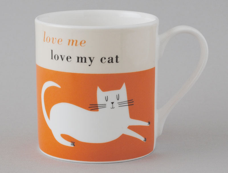 Love Me Love My Cat Mug Orange