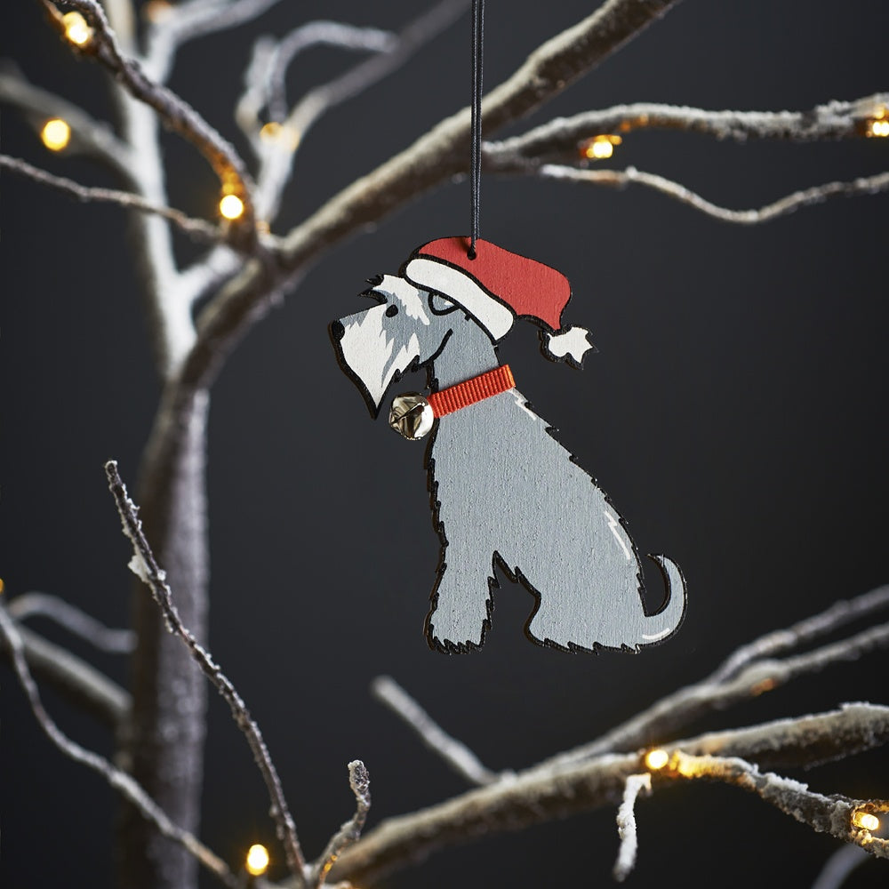 Grey Schnauzer Tree Decoration