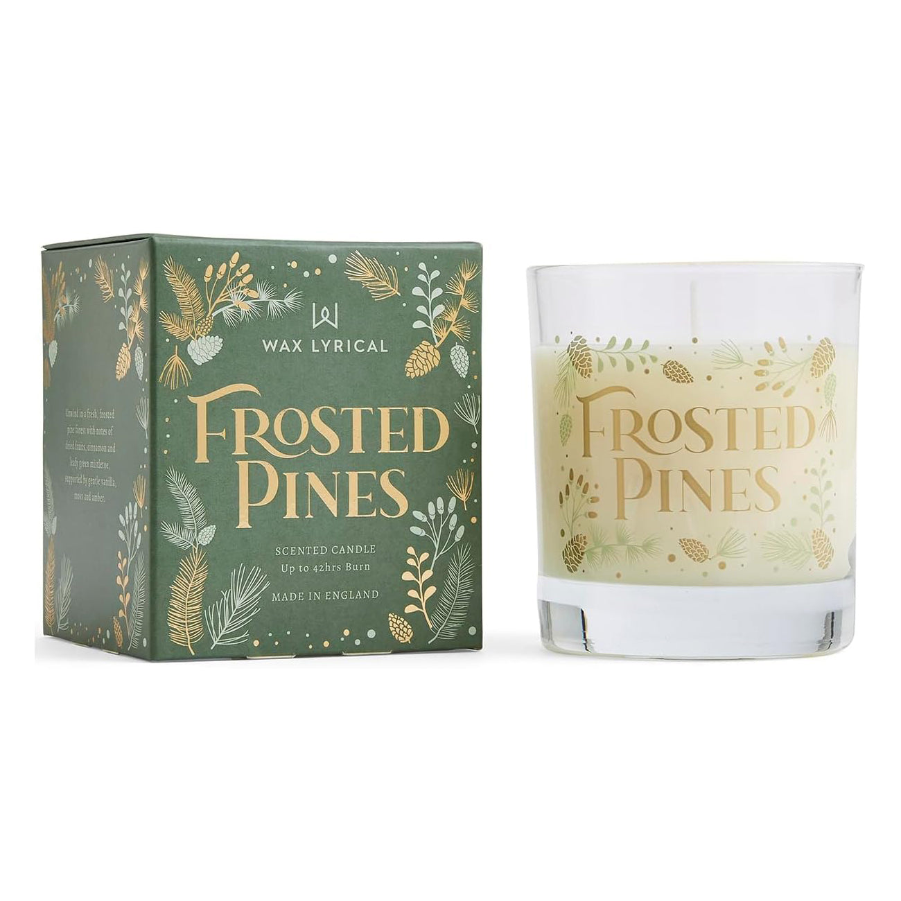 Wax Lyrical Frosted Pines Candle Jar in Festive Gift Box