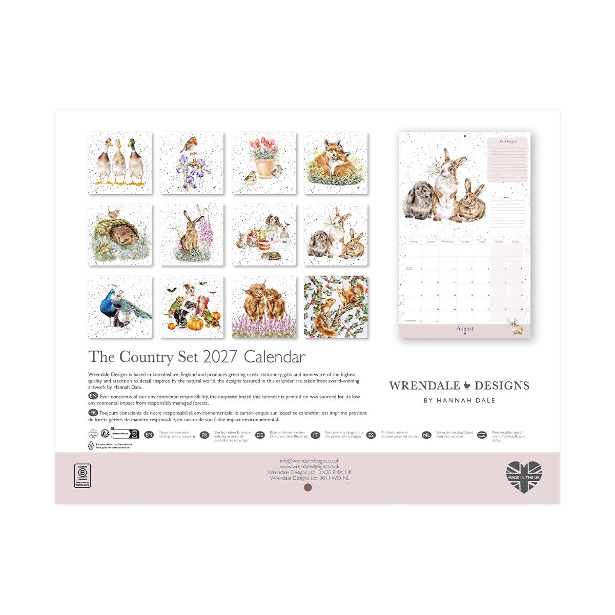 The Country Set Landscape Calendar 2027