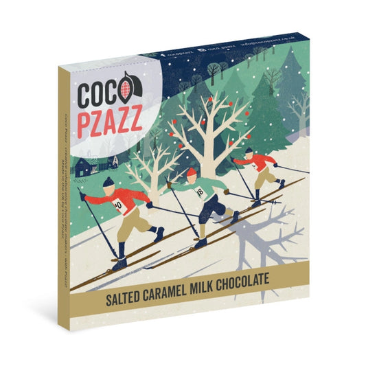 Coco Pzazz Christmas Salted Caramel Milk Chocolate Bar 80g