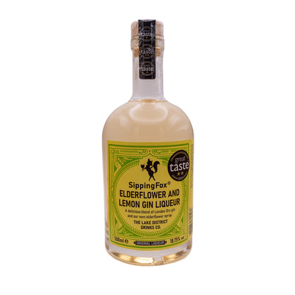 SippingFox Elderflower and Lemon Gin Liqueur