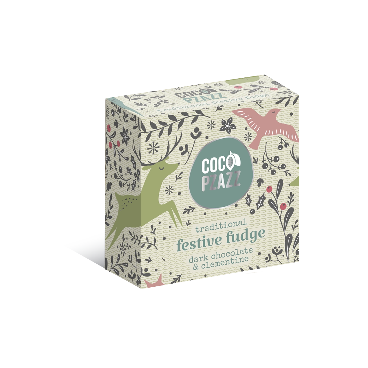 Coco Pzazz Festive Fudge - Dark Chocolate & Clementine
