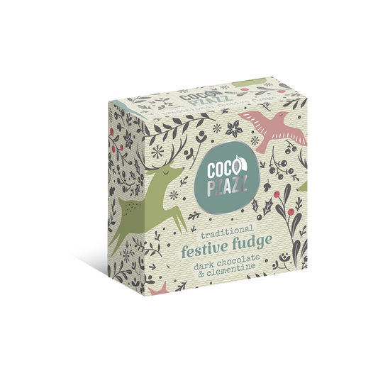 Coco Pzazz Festive Fudge - Dark Chocolate & Clementine