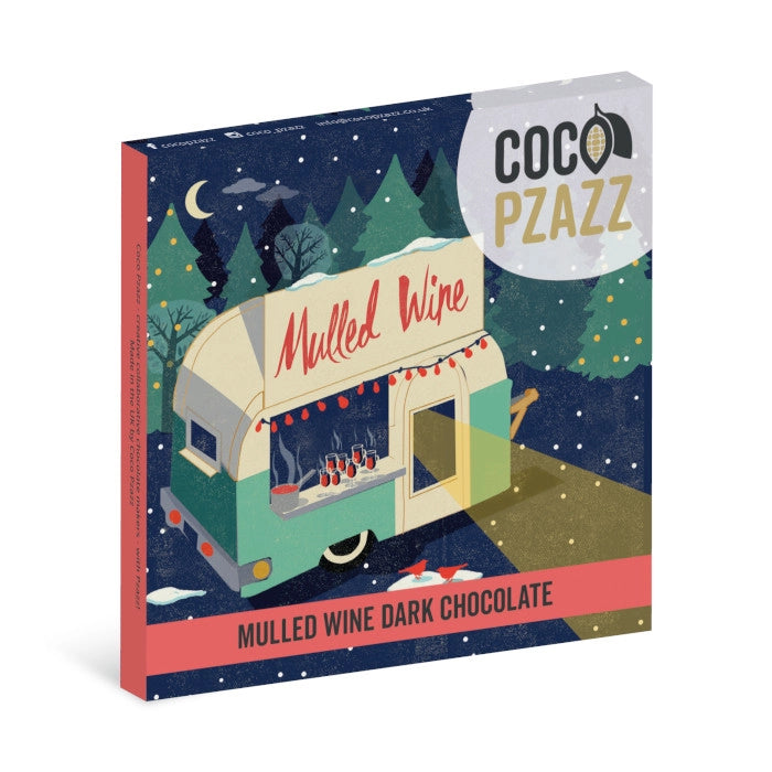 Coco Pzazz Christmas Mulled Wine Dark Chocolate Bar 80g