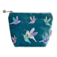 Hummingbird Velvet Cosmetic Purse