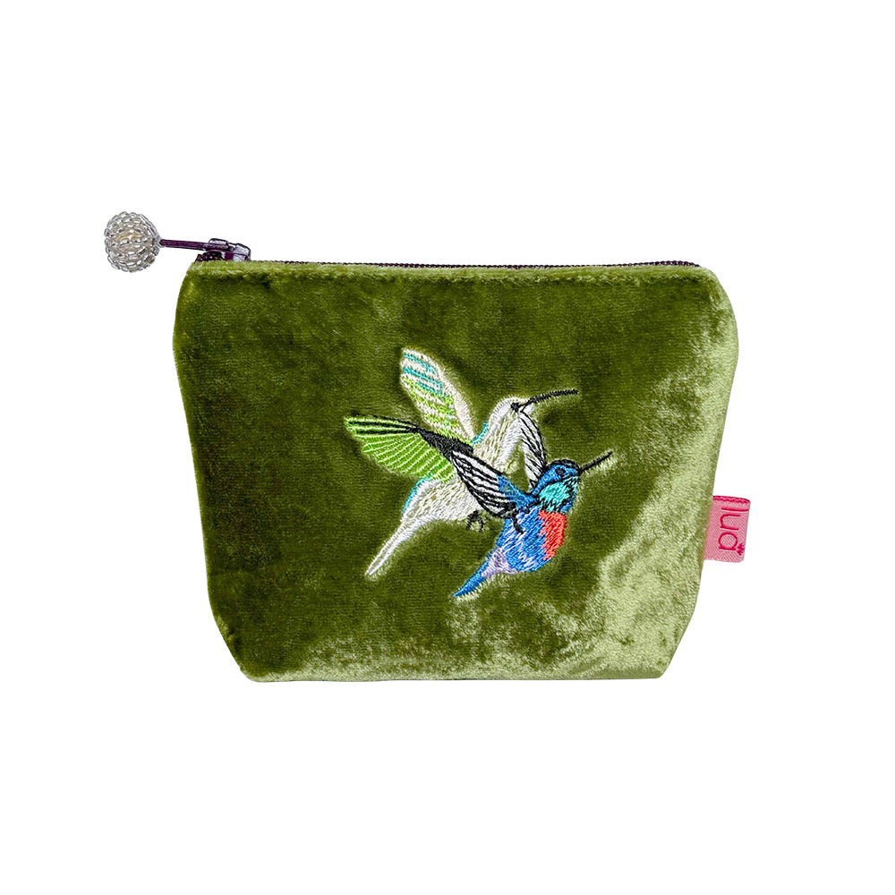 Hummingbird Velvet Mini Purse