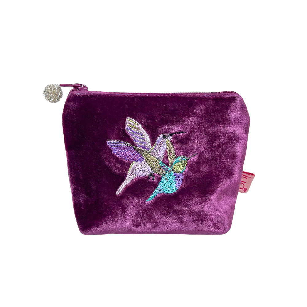 Hummingbird Velvet Mini Purse