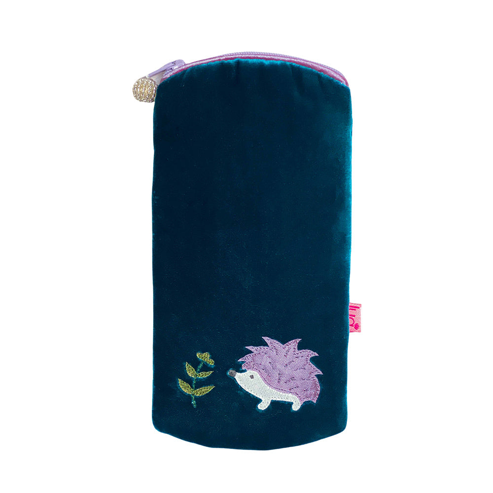 Hedgehog Velvet Glasses Purse