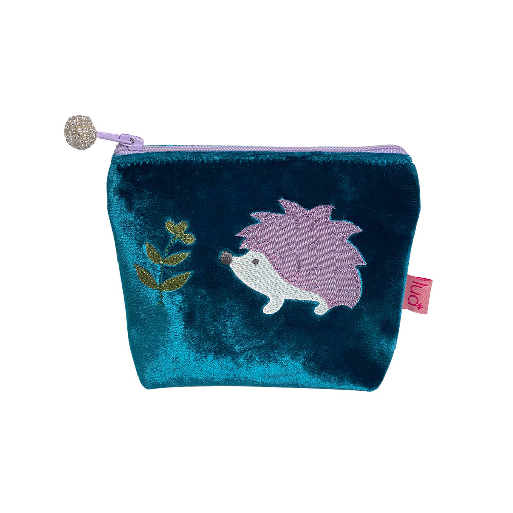 Hedgehog Velvet Mini Purse