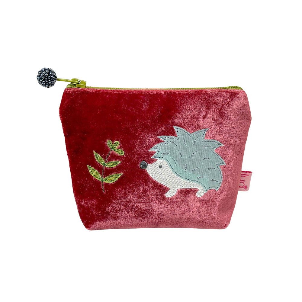 Hedgehog Velvet Mini Purse