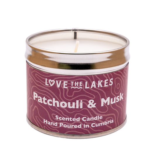 Love the Lakes Patchouli & Musk Candle Tin - Available in Two Sizes