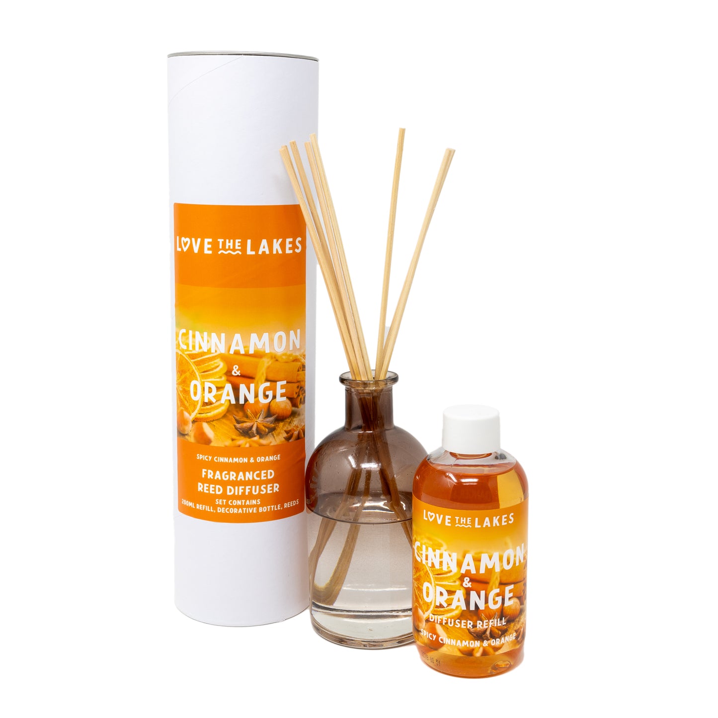 Love the Lakes Cinnamon & Orange Reed Diffuser Gift Set