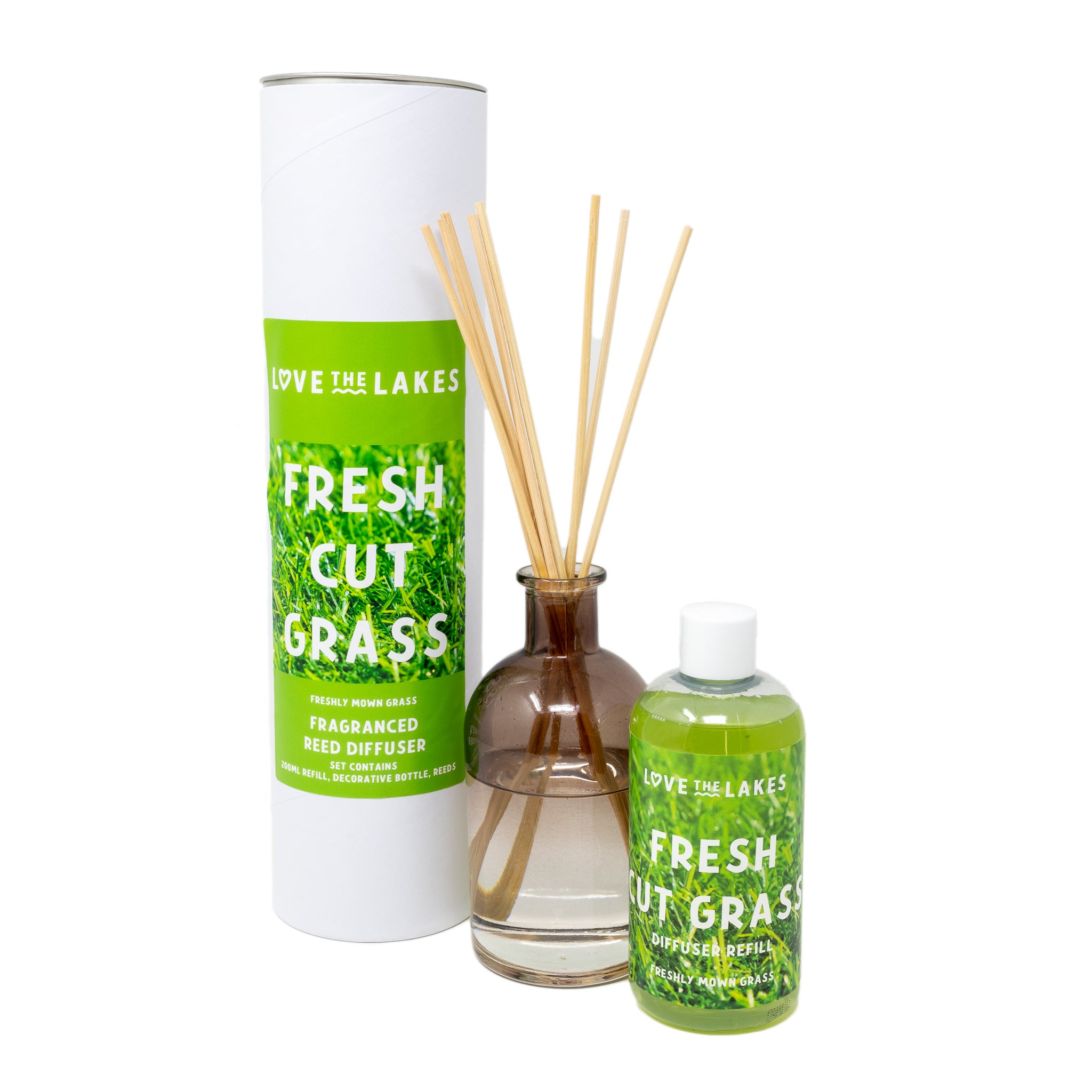 Sweetgrass Reed Diffuser Love the Lakes Fresh Cut Grass Reed Diffuser Gift Set