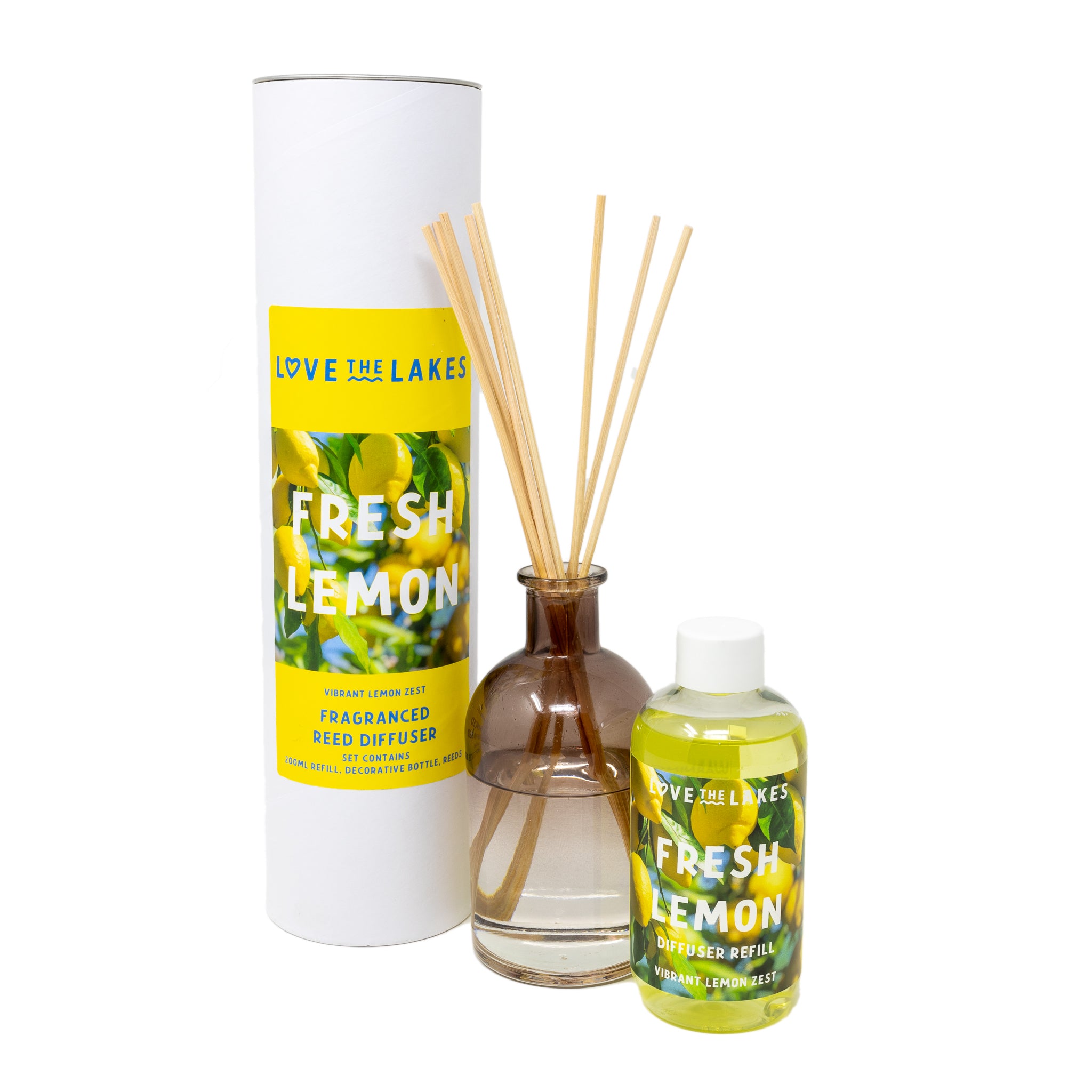 Love the Lakes Fresh Lemon Reed Diffuser Gift Set