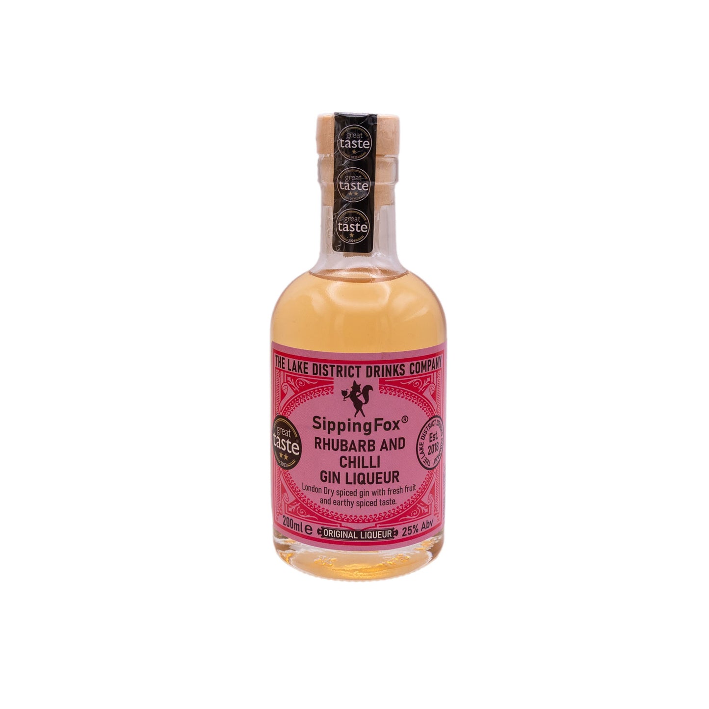 SippingFox Rhubarb and Chilli Gin Liqueur