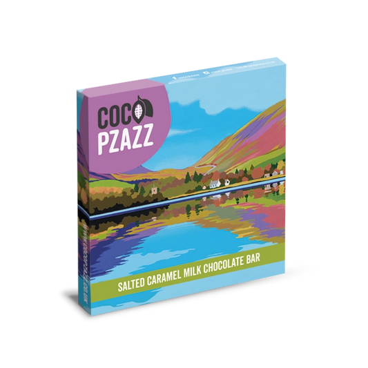 Coco Pzazz Grasmere Salted Caramel Milk Chocolate Bar 80g