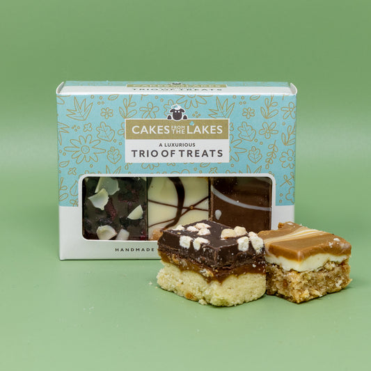 Cakes from The Lakes Trio of Treats Gift Box Green