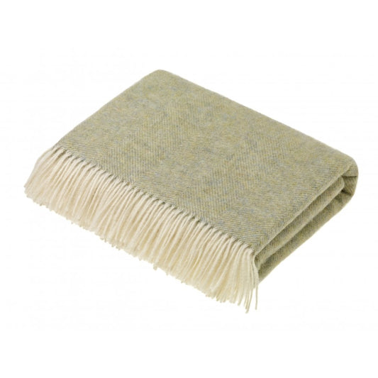 Bronte by Moon Herringbone Light Sage Throw Blanket