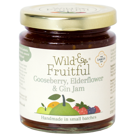 Wild and Fruitful Gooseberry, Elderflower and Gin Jam - 227g