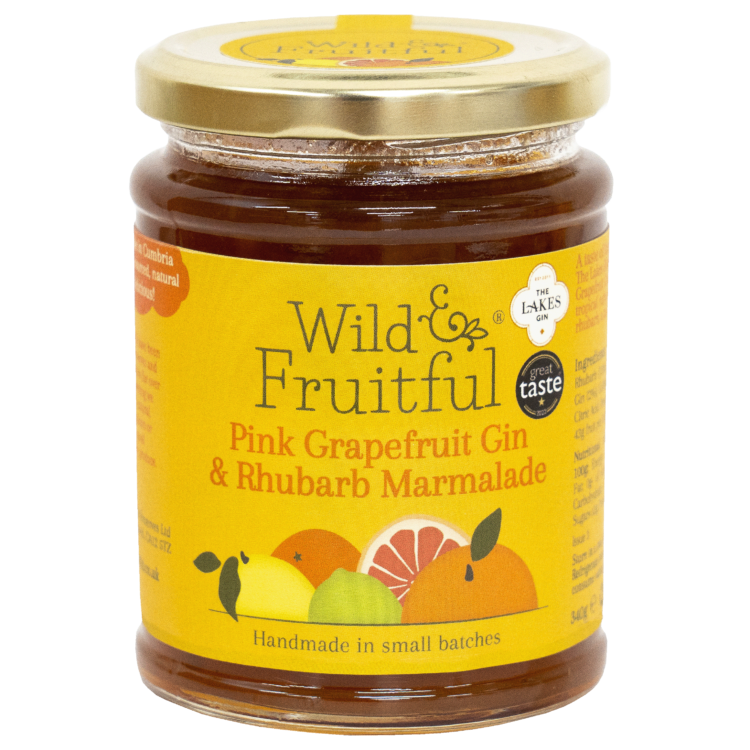 Wild & Fruitful Grapefruit Gin and Rhubarb Marmalade 340g